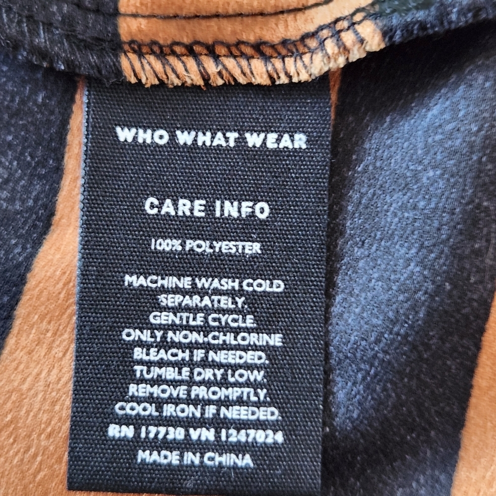Who What Wear Black and Brown Striped Blouse Size 2X - Picture 4 of 8